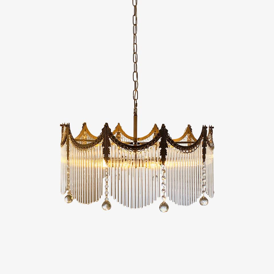 Elegant Vacarro Chandelier with Dimmable LED Lights and Crystal Accent