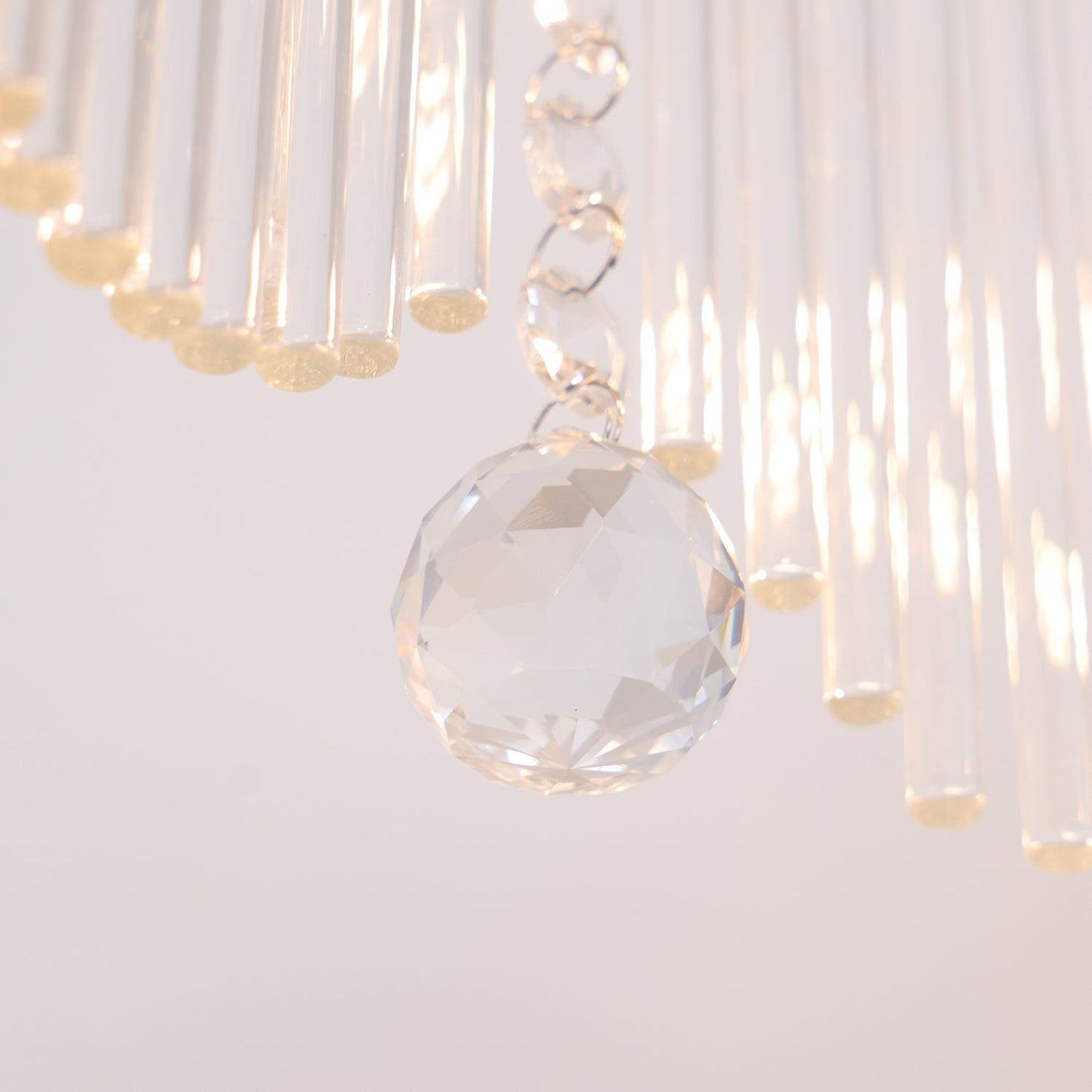 Elegant Vacarro Chandelier with Dimmable LED Lights and Crystal Accent