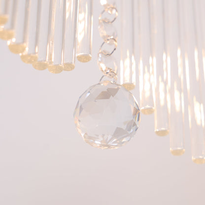 Elegant Vacarro Chandelier with Dimmable LED Lights and Crystal Accent