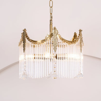 Elegant Vacarro Chandelier with Dimmable LED Lights and Crystal Accent