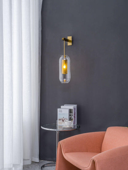Vadim Glass Wall Lamp - Elegant Design with Adjustable Brightness