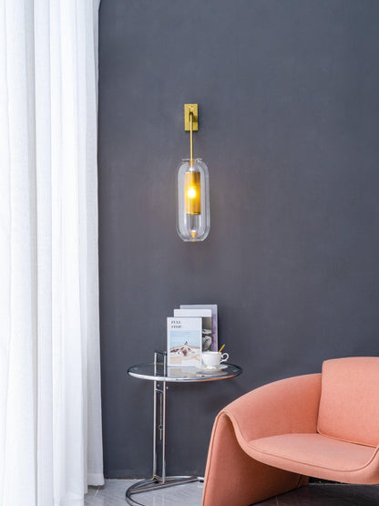 Vadim Glass Wall Lamp - Elegant Design with Adjustable Brightness