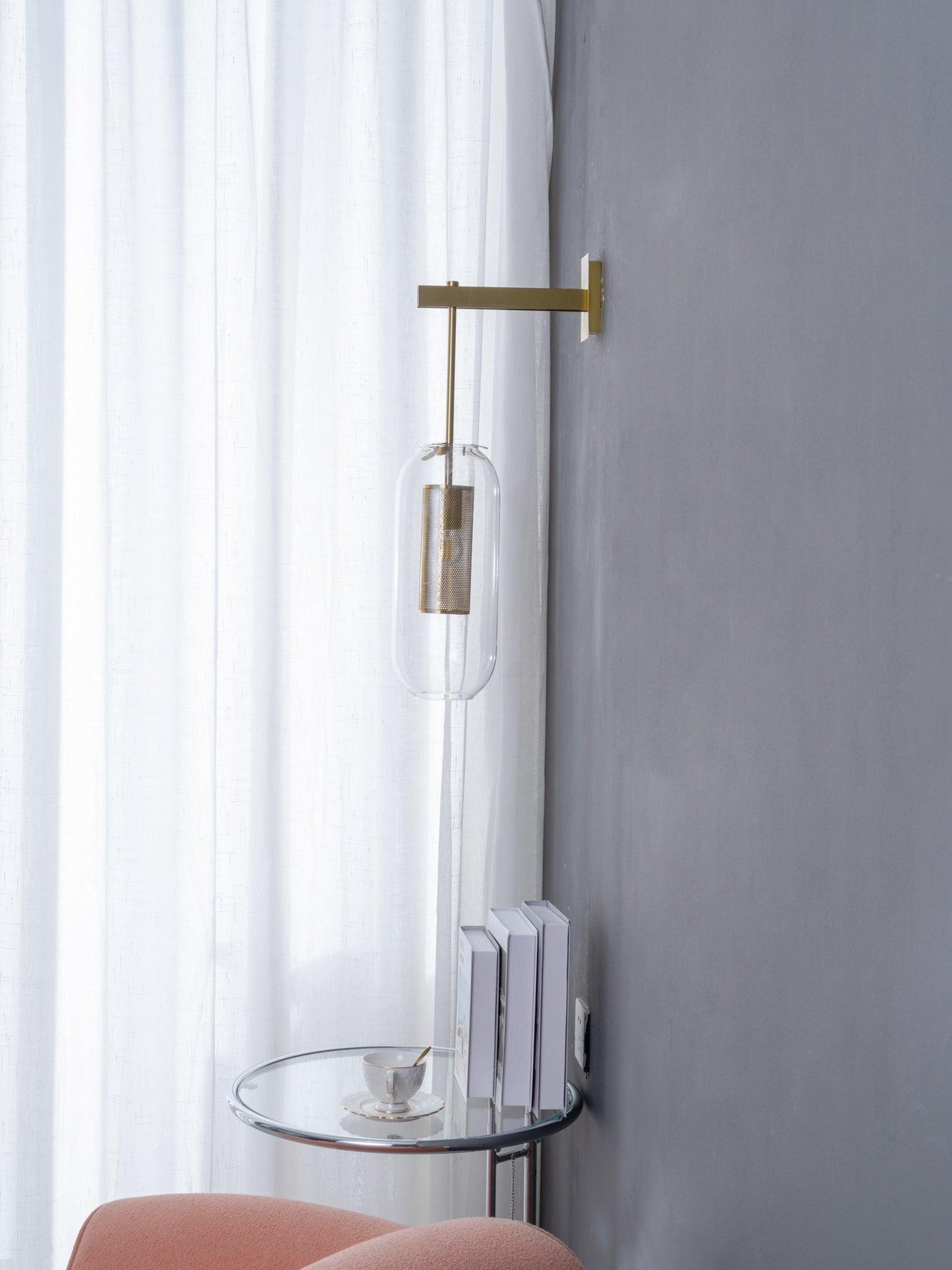 Vadim Glass Wall Lamp - Elegant Design with Adjustable Brightness