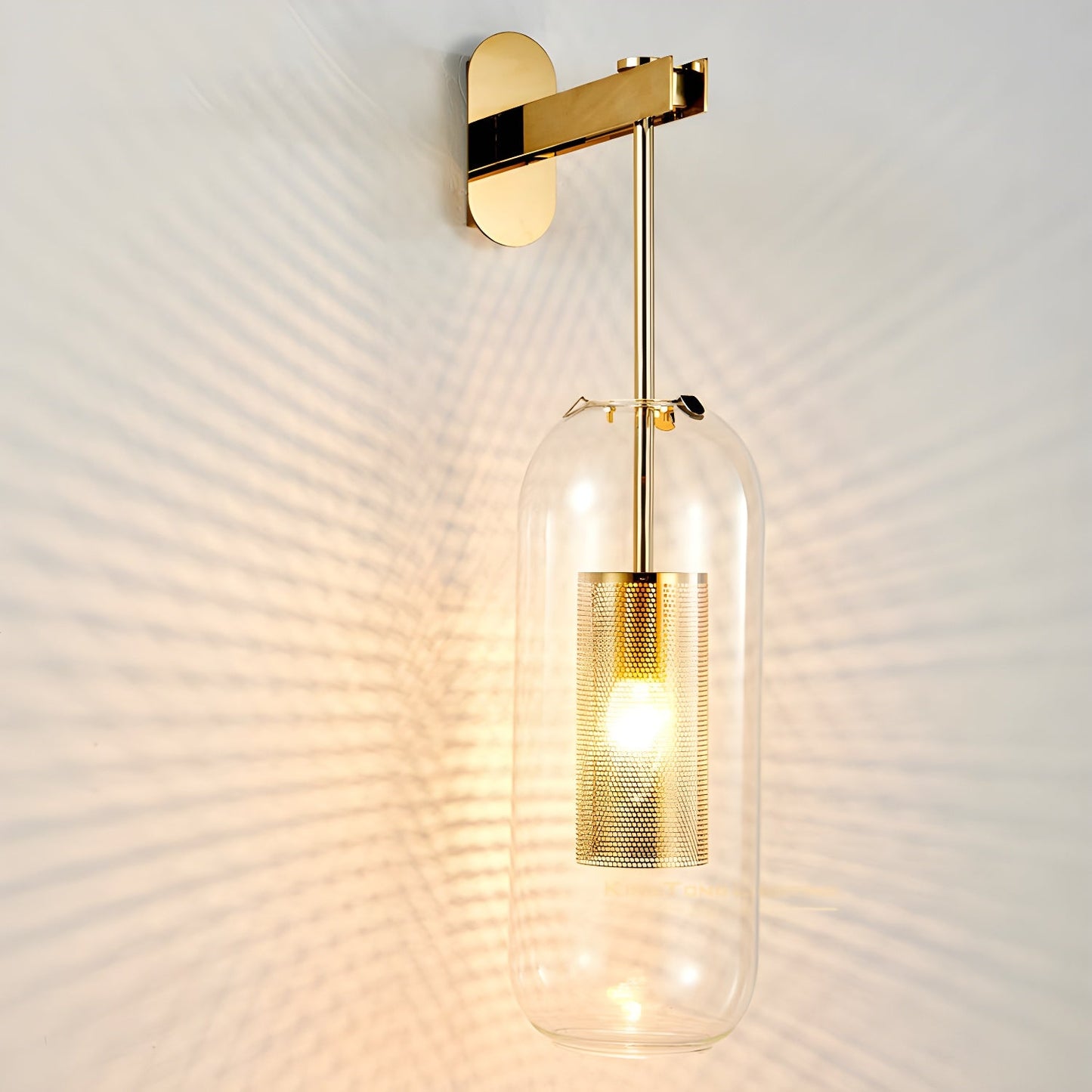 Vadim Glass Wall Lamp - Elegant Design with Adjustable Brightness