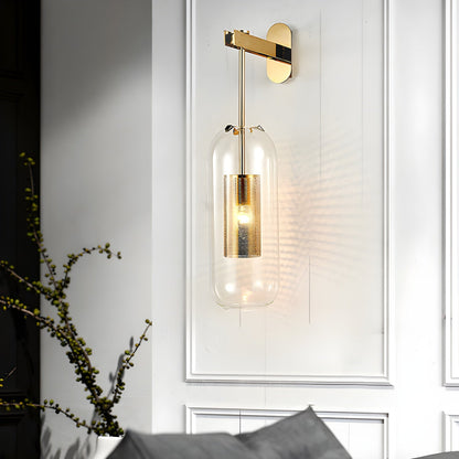 Vadim Glass Wall Lamp - Elegant Design with Adjustable Brightness