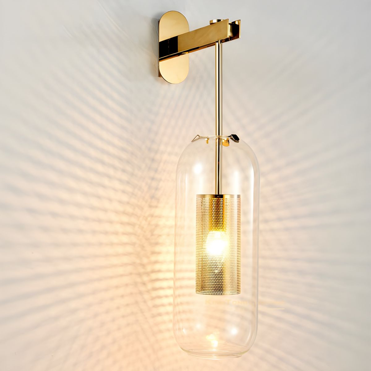 Vadim Glass Wall Lamp - Elegant Design with Adjustable Brightness