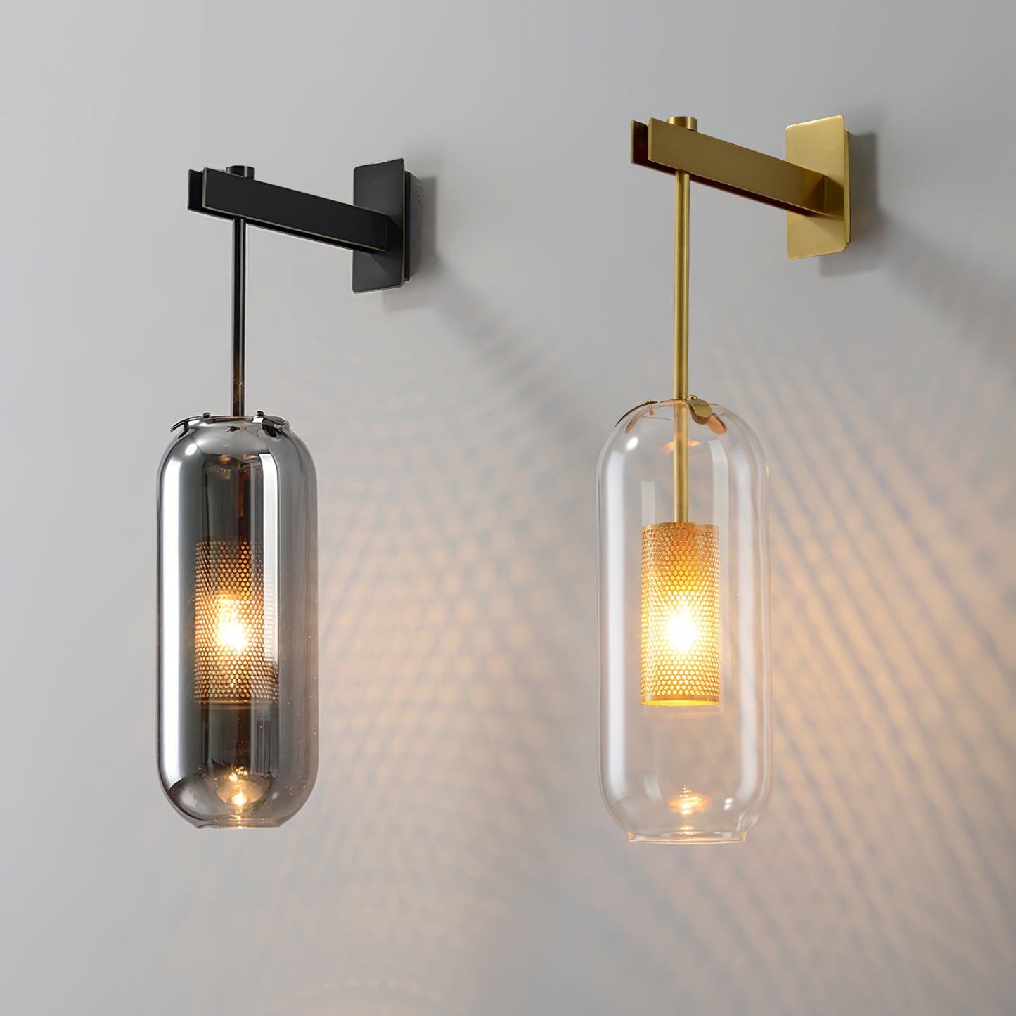 Vadim Glass Wall Lamp - Elegant Design with Adjustable Brightness