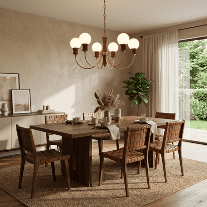 Valdora Globe Chandelier - Elegant Design with Adjustable Height & LED