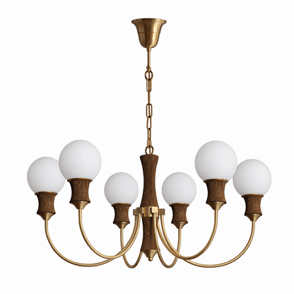 Valdora Globe Chandelier - Elegant Design with Adjustable Height & LED