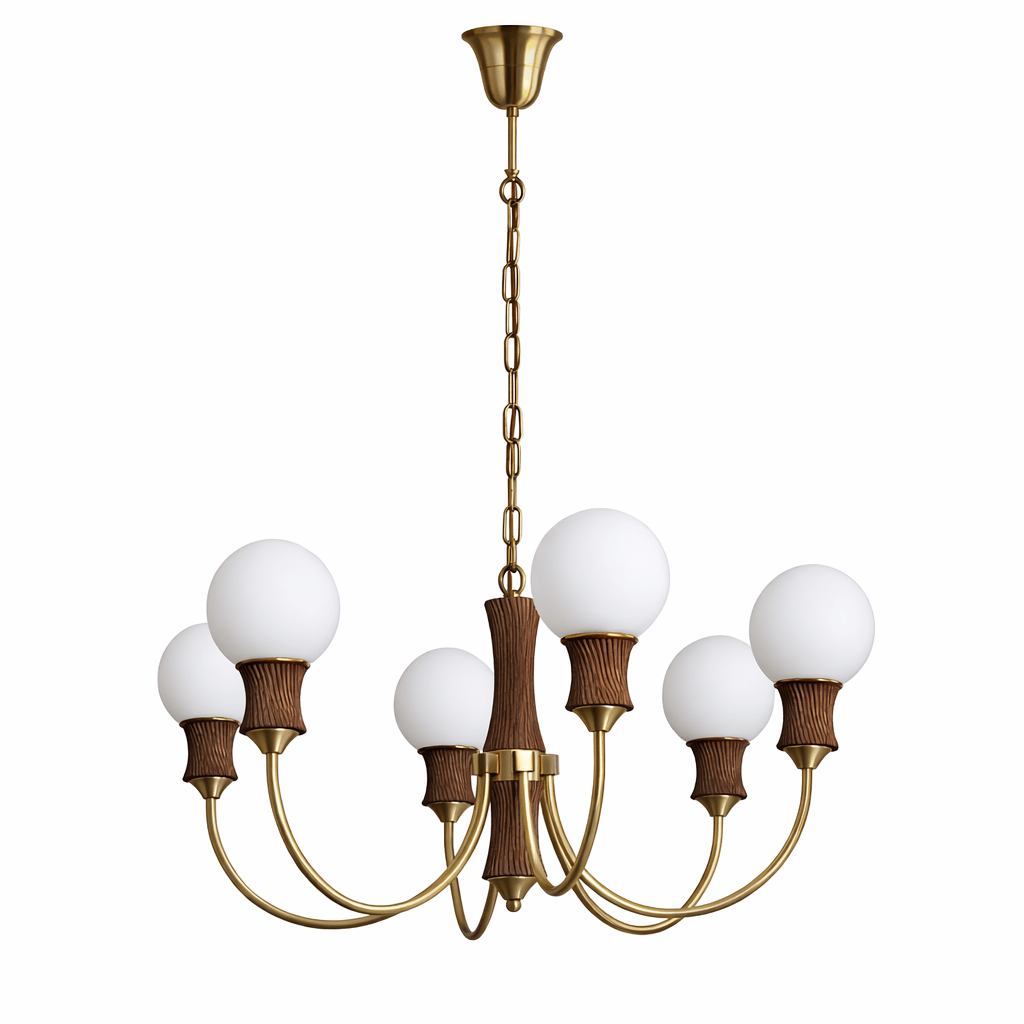 Valdora Globe Chandelier - Elegant Design with Adjustable Height & LED