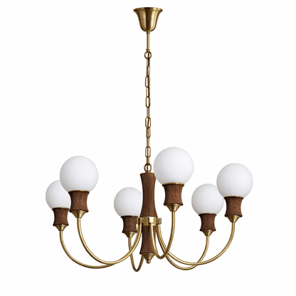 Valdora Globe Chandelier - Elegant Design with Adjustable Height & LED