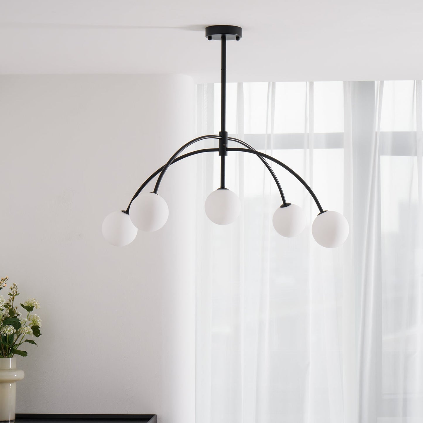 Valentina Arc Chandelier - Modern Design with Adjustable Lighting & En