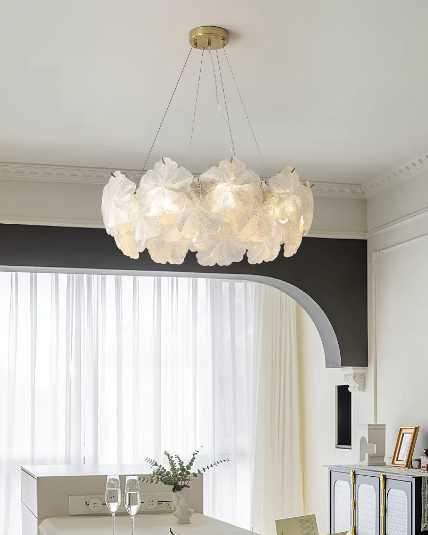 Valery Chandelier - Elegant Design with Adjustable Height & LED Compat