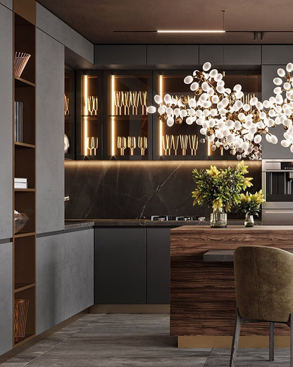 Selene Droplet Chandelier - Elegant Crystal Design with Adjustable Hei