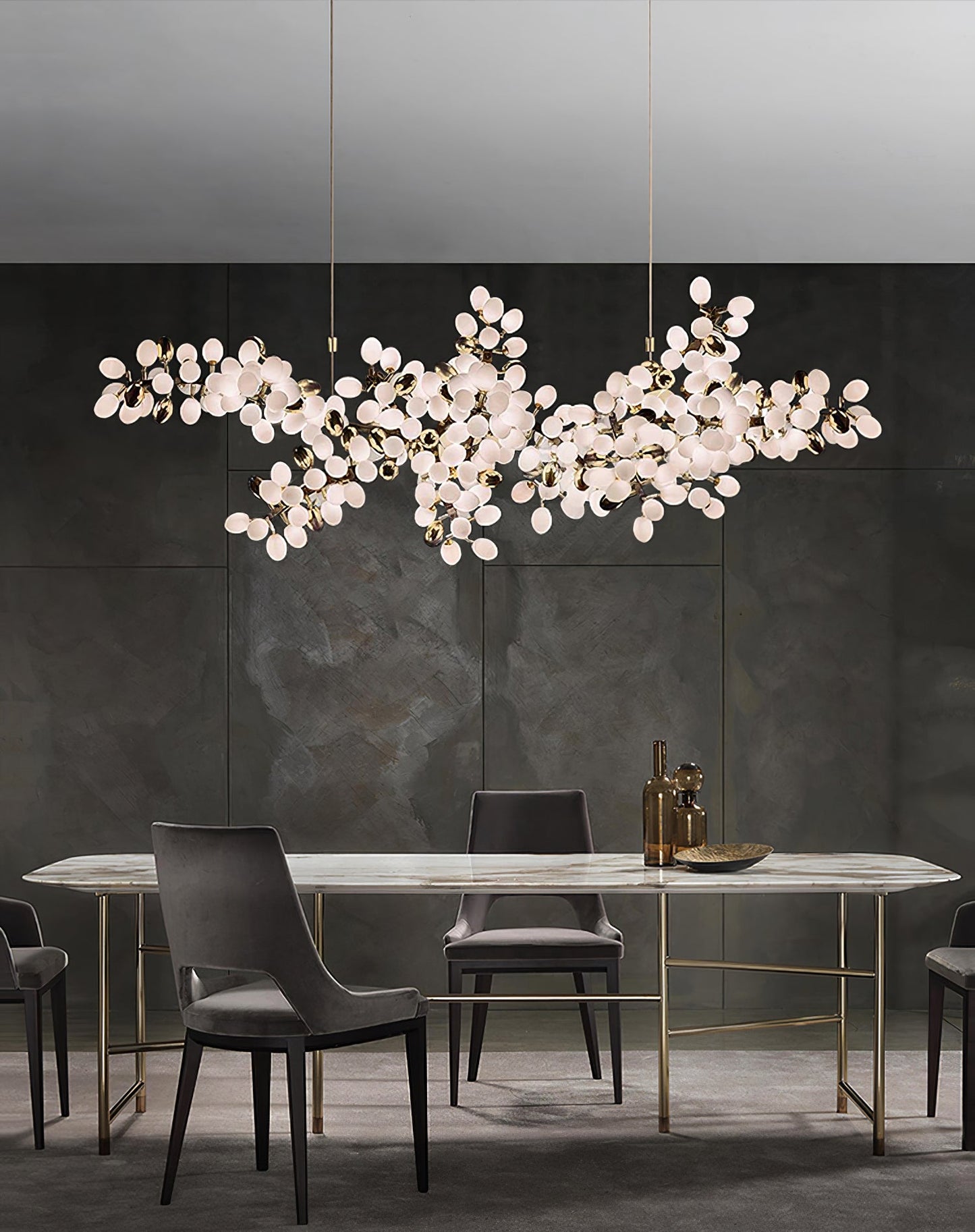 Selene Droplet Chandelier - Elegant Crystal Design with Adjustable Hei