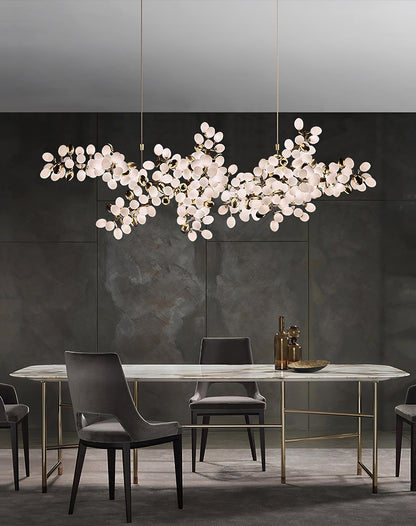 Selene Droplet Chandelier - Elegant Crystal Design with Adjustable Hei
