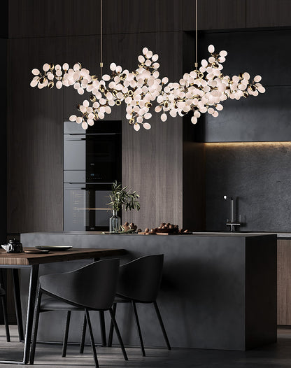 Selene Droplet Chandelier - Elegant Crystal Design with Adjustable Hei