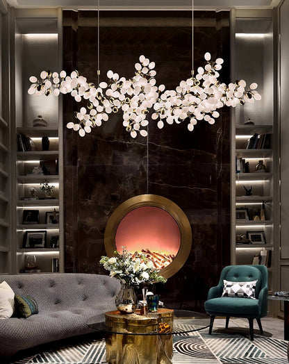 Selene Droplet Chandelier - Elegant Crystal Design with Adjustable Hei