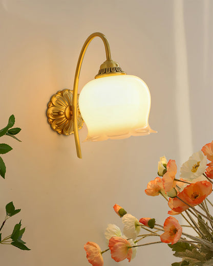 Valley Flower Wall Lamp - Adjustable Brightness, Elegant Floral Design