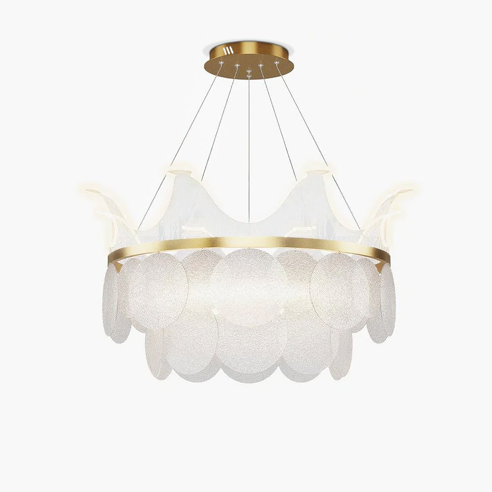 Vassar Crown Chandelier - Elegant Design with Adjustable Height & LED