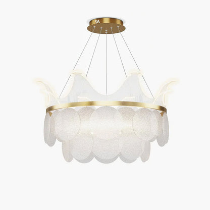 Vassar Crown Chandelier - Elegant Design with Adjustable Height & LED