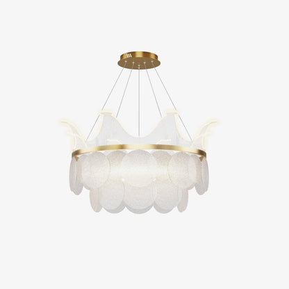 Vassar Crown Chandelier - Elegant Design with Adjustable Height & LED