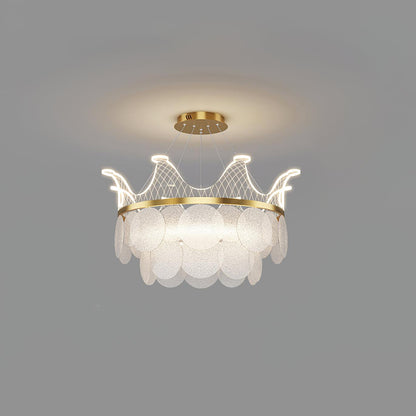Vassar Crown Chandelier - Elegant Design with Adjustable Height & LED