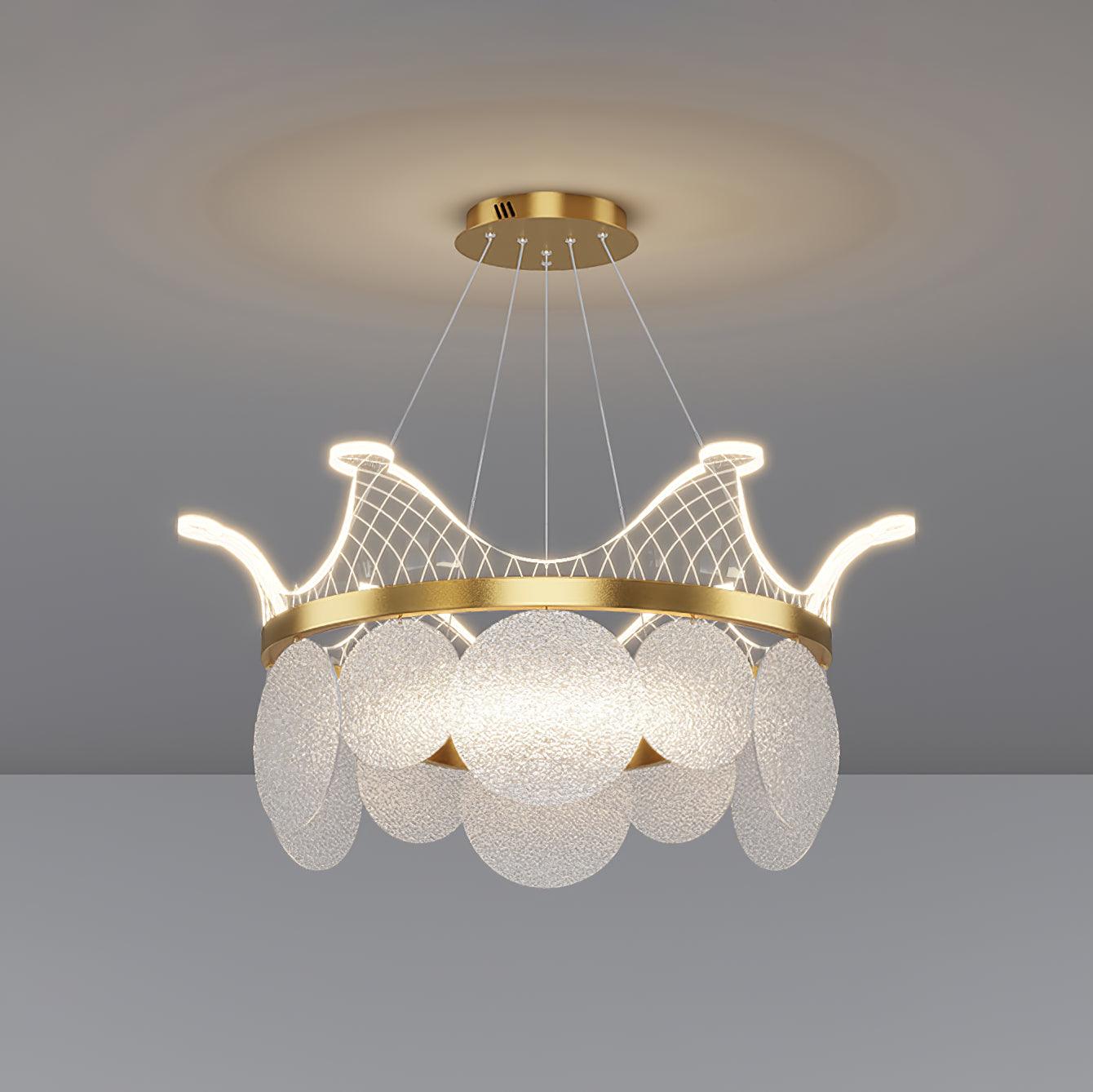 Vassar Crown Chandelier - Elegant Design with Adjustable Height & LED