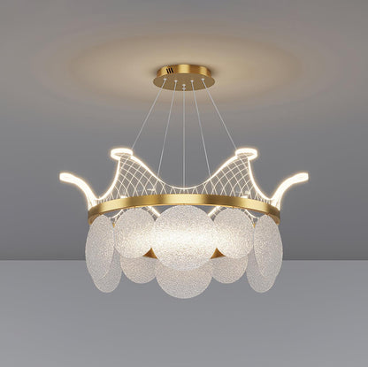 Vassar Crown Chandelier - Elegant Design with Adjustable Height & LED
