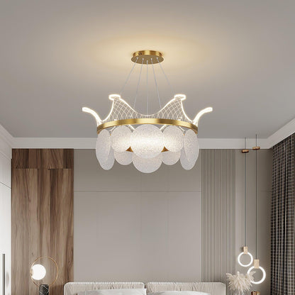 Vassar Crown Chandelier - Elegant Design with Adjustable Height & LED