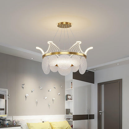Vassar Crown Chandelier - Elegant Design with Adjustable Height & LED