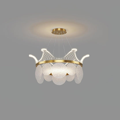 Vassar Crown Chandelier - Elegant Design with Adjustable Height & LED