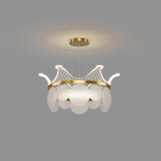 Vassar Crown Chandelier - Elegant Design with Adjustable Height & LED