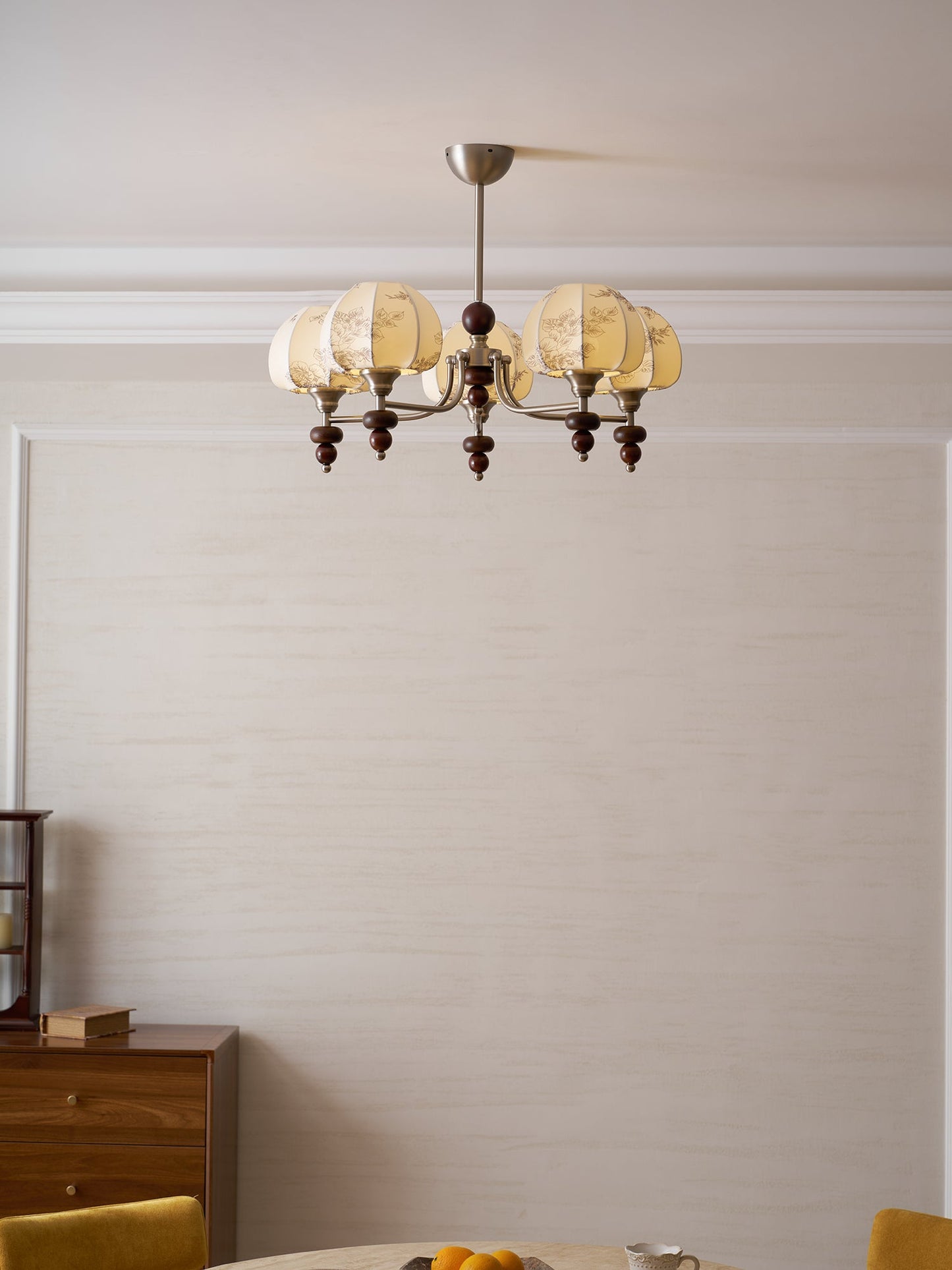 Velvet Petal Chandelier - Elegant Design with Adjustable Height & LED