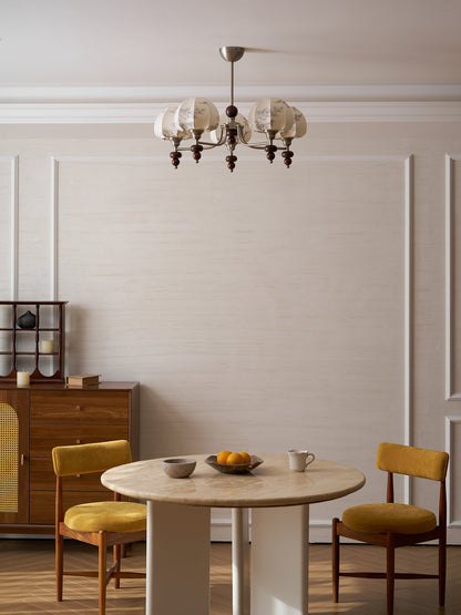 Velvet Petal Chandelier - Elegant Design with Adjustable Height & LED