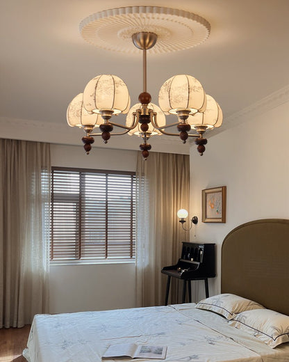 Velvet Petal Chandelier - Elegant Design with Adjustable Height & LED