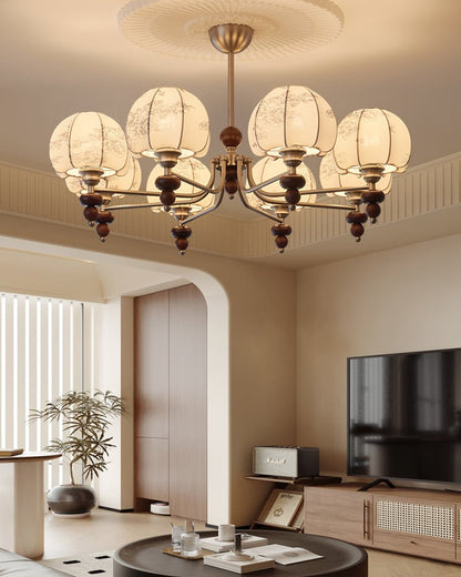 Velvet Petal Chandelier - Elegant Design with Adjustable Height & LED