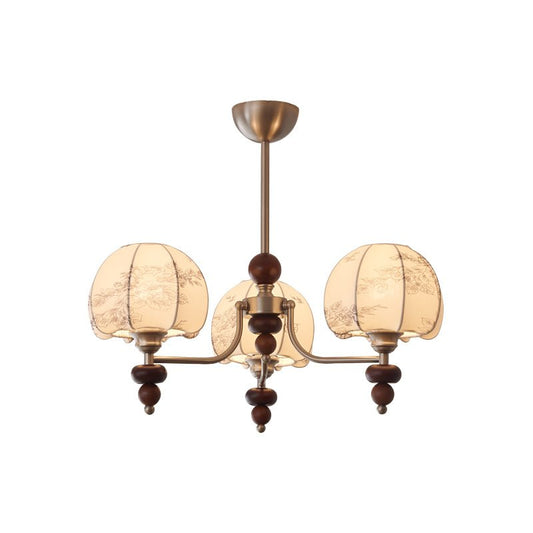 Velvet Petal Chandelier - Elegant Design with Adjustable Height & LED