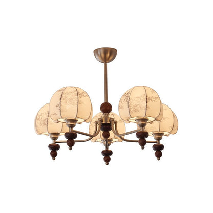 Velvet Petal Chandelier - Elegant Design with Adjustable Height & LED