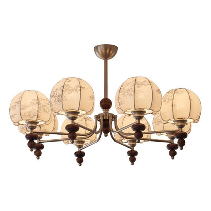 Velvet Petal Chandelier - Elegant Design with Adjustable Height & LED