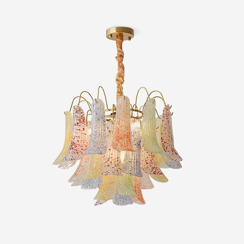 Venini Glass Chandelier - Elegant Design with Adjustable Height & LED