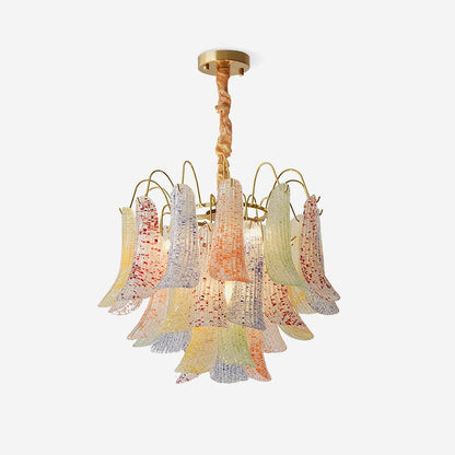 Venini Glass Chandelier - Elegant Design with Adjustable Height & LED