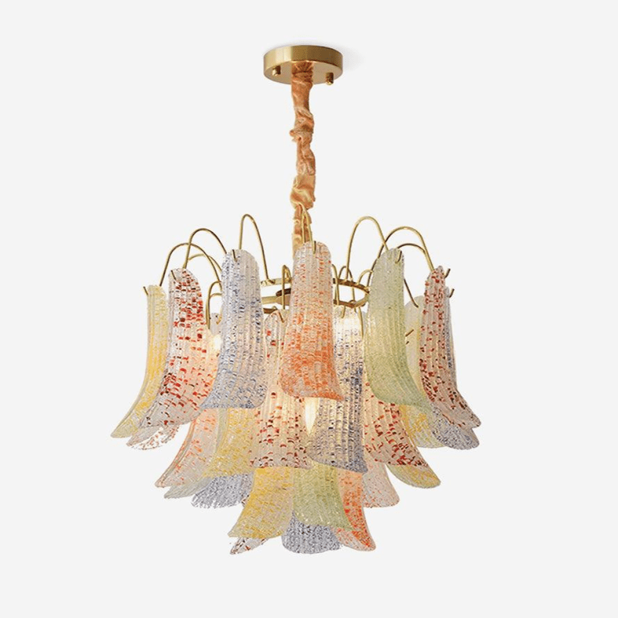 Venini Glass Chandelier - Elegant Design with Adjustable Height & LED
