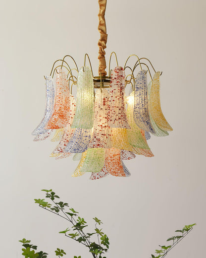 Venini Glass Chandelier - Elegant Design with Adjustable Height & LED