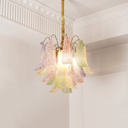 Venini Glass Chandelier - Elegant Design with Adjustable Height & LED