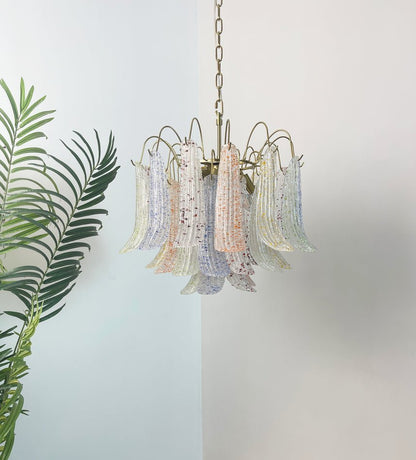 Venini Glass Chandelier - Elegant Design with Adjustable Height & LED