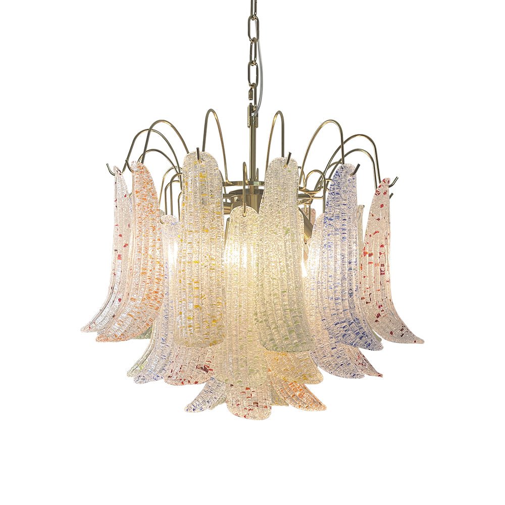 Venini Glass Chandelier - Elegant Design with Adjustable Height & LED