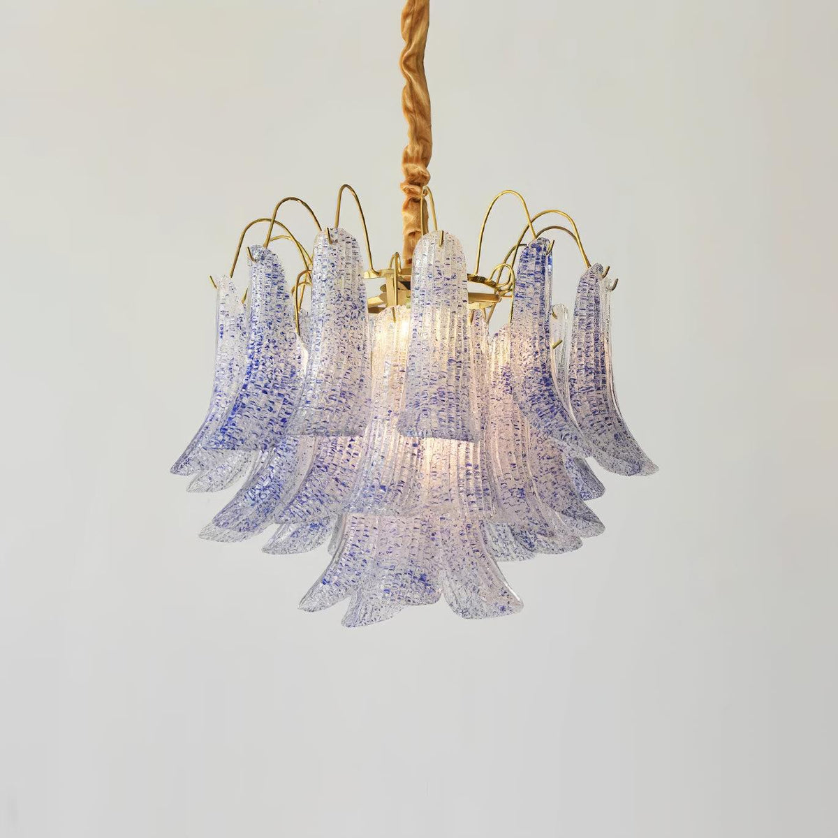 Venini Glass Chandelier - Elegant Design with Adjustable Height & LED