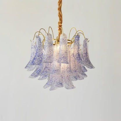 Venini Glass Chandelier - Elegant Design with Adjustable Height & LED
