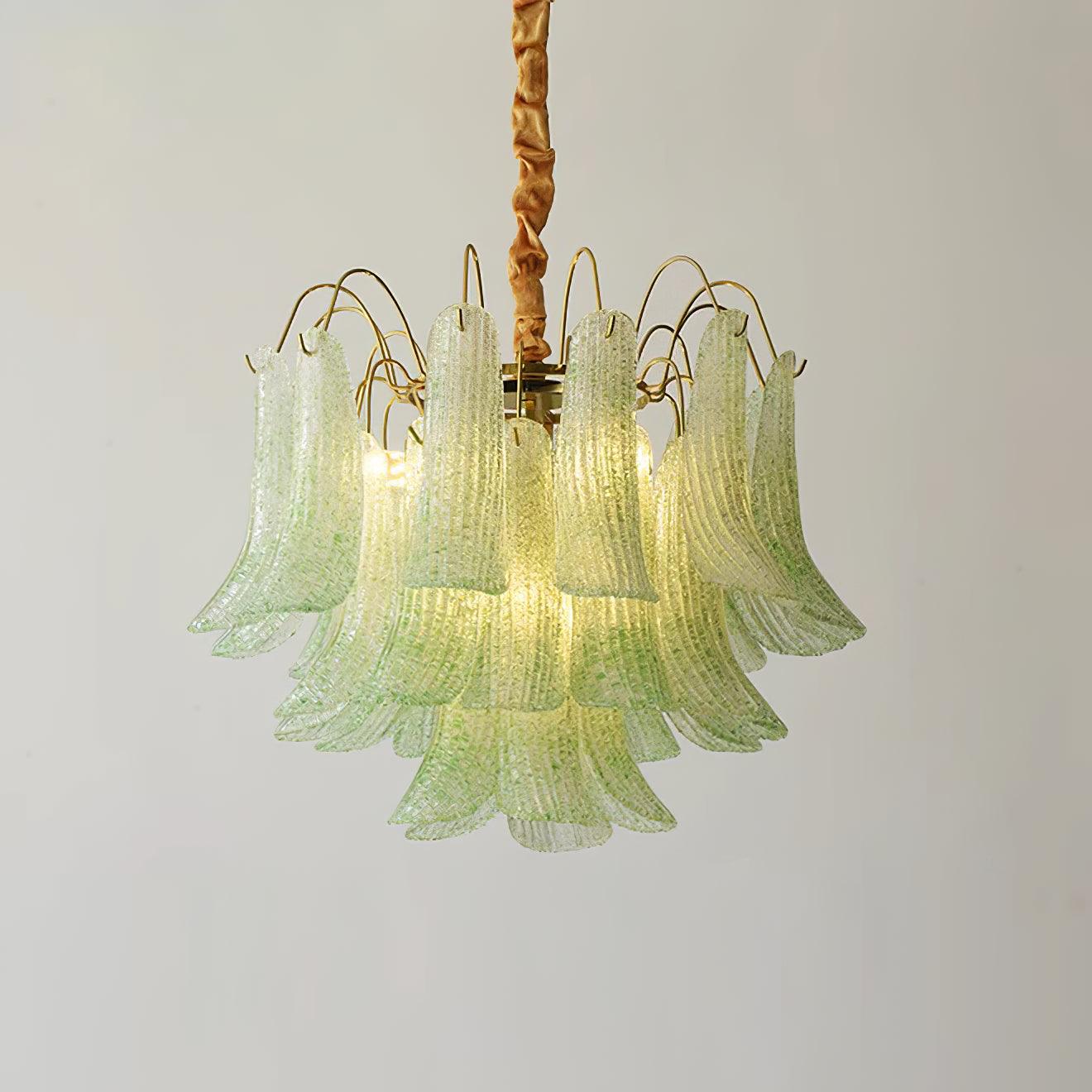 Venini Glass Chandelier - Elegant Design with Adjustable Height & LED